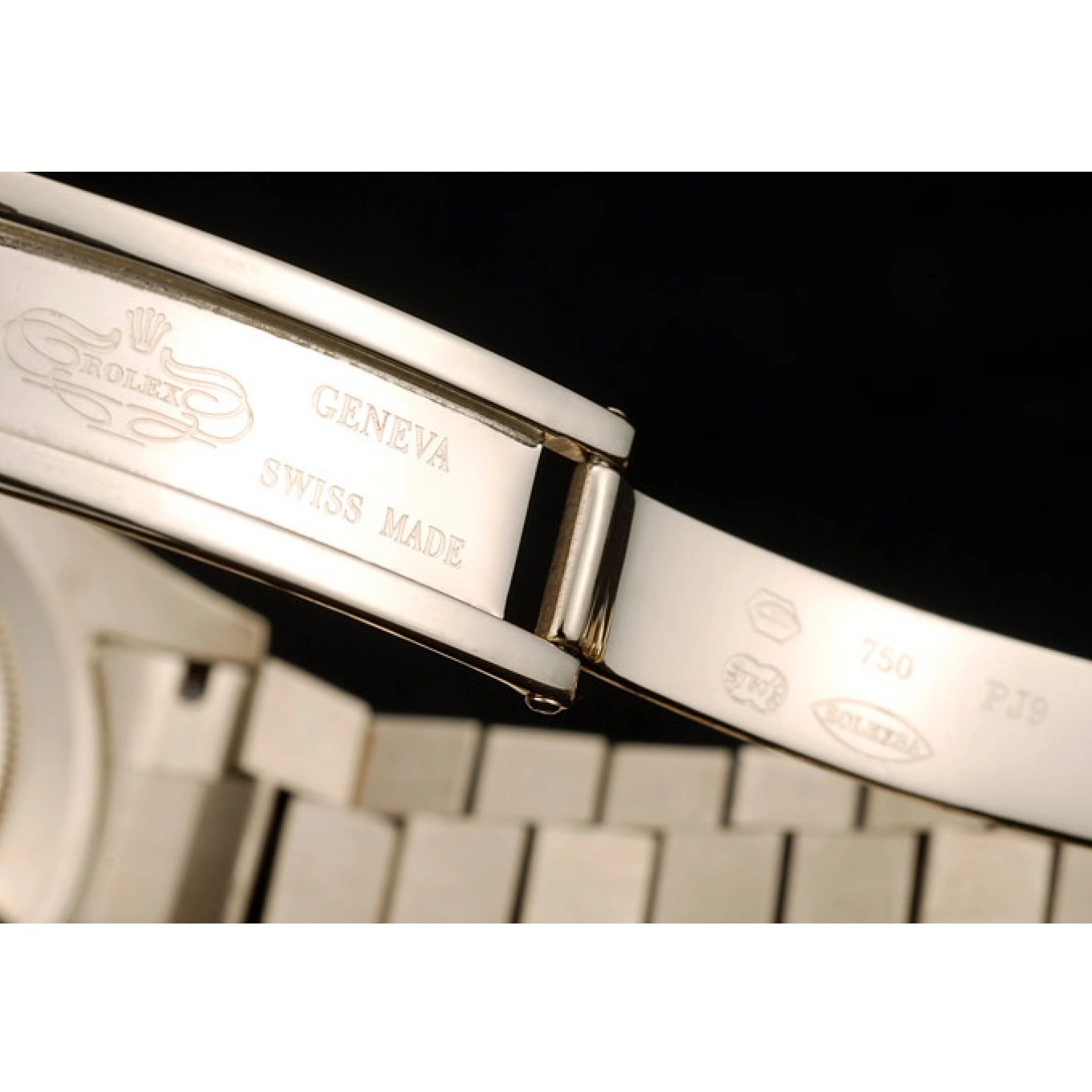 Best AAA Replica Sites DayDate Gold Swiss Bezel 41998 Rolex Steel Black Ribbed Dial Stainless 0717